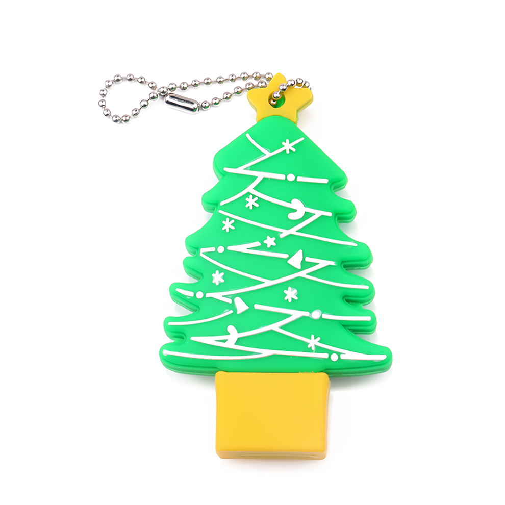 (16GB) Christmas Tree 128G USB2.0 Flash Drive Thumb Drive 16G 32G 64G USB Stick Soft Shell 12MB/s Memory Disk