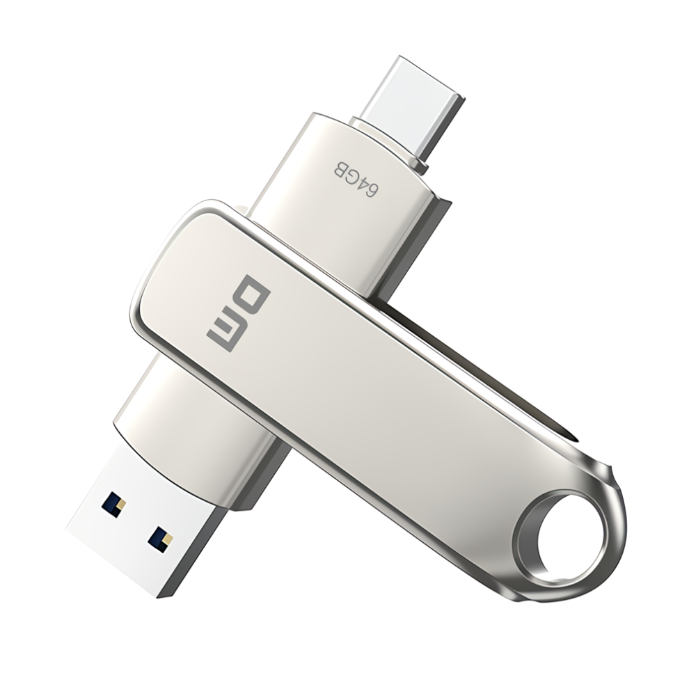(512Gb) Type-C & Usb3.1 Gen1 Flash Drive Dual Interface Memory Flash Disk 64G 128G 256G 512G 360 Rotation Thumb Drive 6112212993354