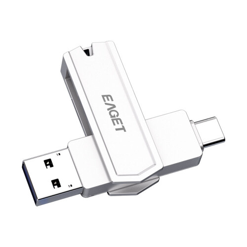 (128G) Type-C USB3.0 Flash Drive 32G 64G 128G OTG Solid State Storage Flash Disk 360 Rotation Portable Thumb Drive for Computer Phone 1