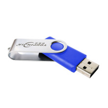 (64GB, Blue) 64G USB2.0 Flash Drive 360 Rotated Design U Disk Portable USB Stick PenDrive Thumb Drive Metal Plug and Play