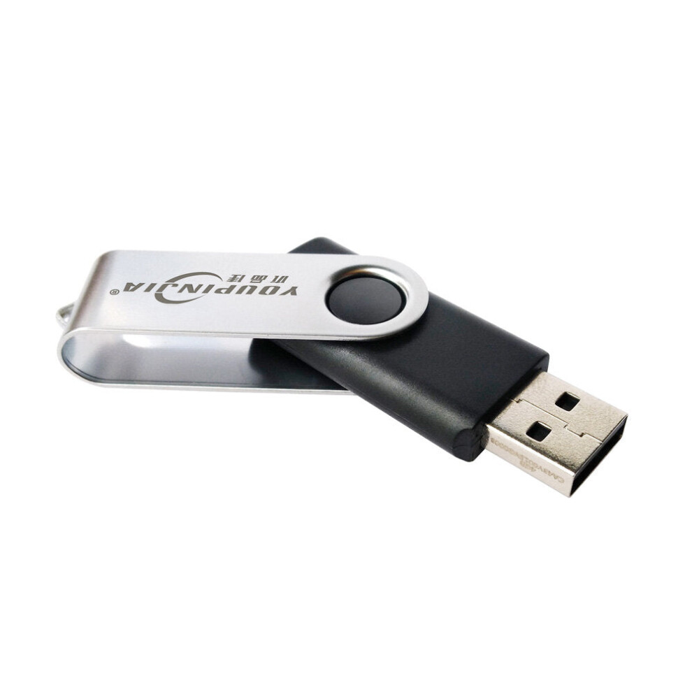 (64Gb, ) 64G Usb2.0 Flash Drive 360 Rotated Design U Disk Portable Usb Stick Pendrive Thumb Drive Metal Plug And Play Black 6112212994252