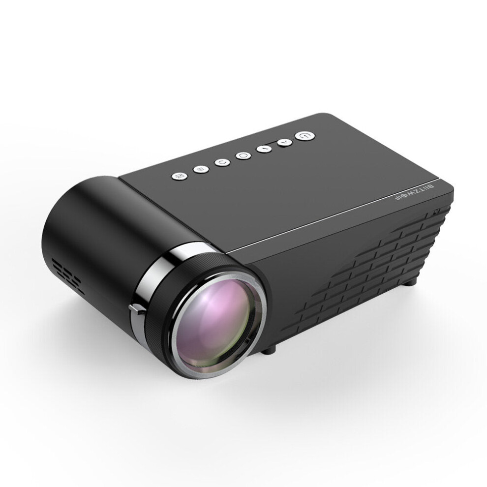 (Black, EU Plug) WIFI Projector 5500Lumens LCD LED Cast Screen Bluetooth5.0 Earphone Sound Wireless Phone Same Screen Full HD 1080P