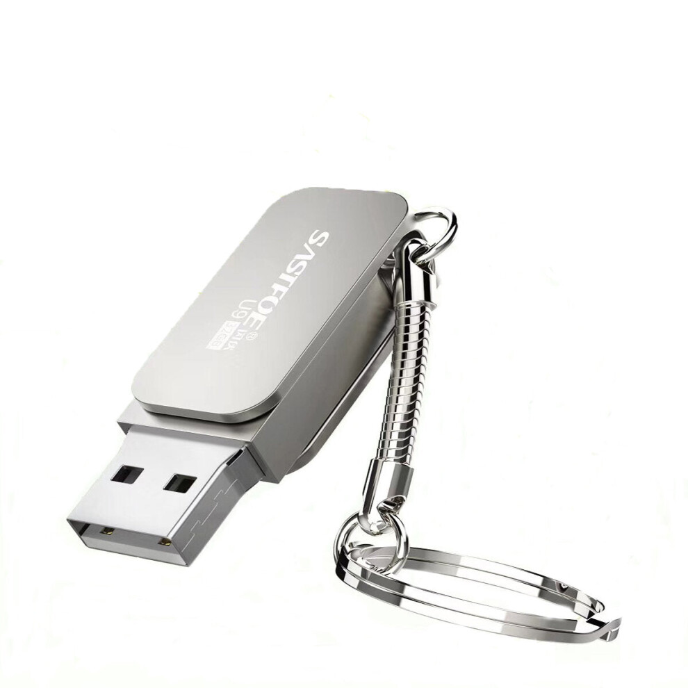 (32GB, Silver) USB3.0 Flash Drive Pendrive Zinc Alloy Portable USB Disk With Key Chain Thumb Drive U Disk