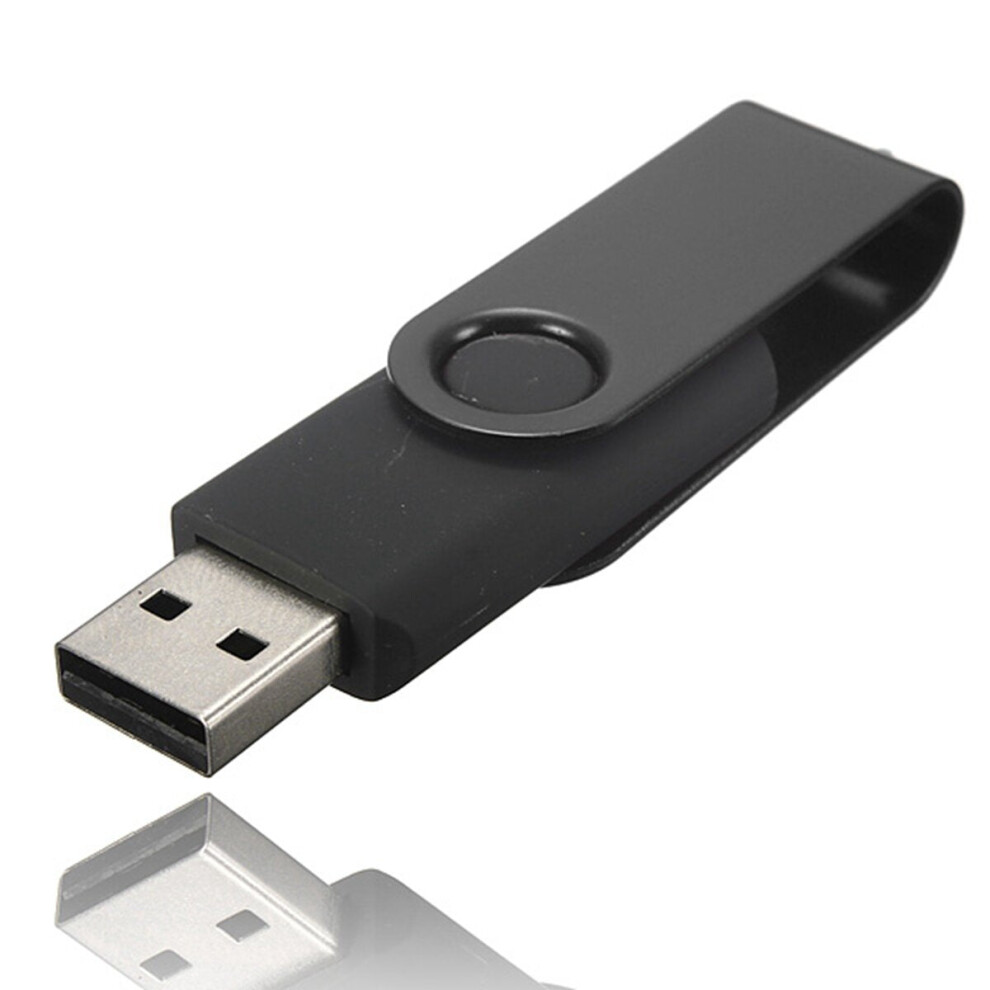 (Black) 8GB USB 2.0 Flash Drive Thumb Memory U Disk 360 Rotatable Pendrive