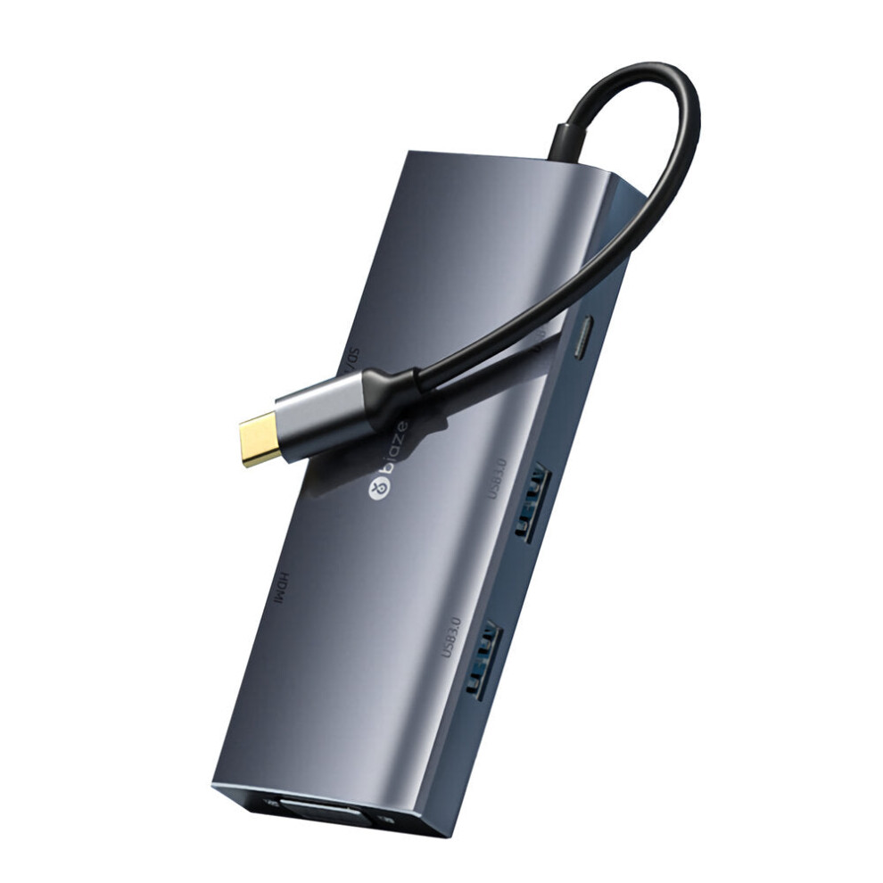 7-in-1 USB-C Hub Type-C to USB3.0 Adapter HD Converter VGA Adapter SD/TF Card Reader PD Fast Charging Multi-functional Docking Station