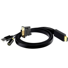 (1M) HD to VGA HD Conversion Cable 1m 2m Cable for TV Set-top Box Computer Notebook PS4 Game Console Monitor Projector