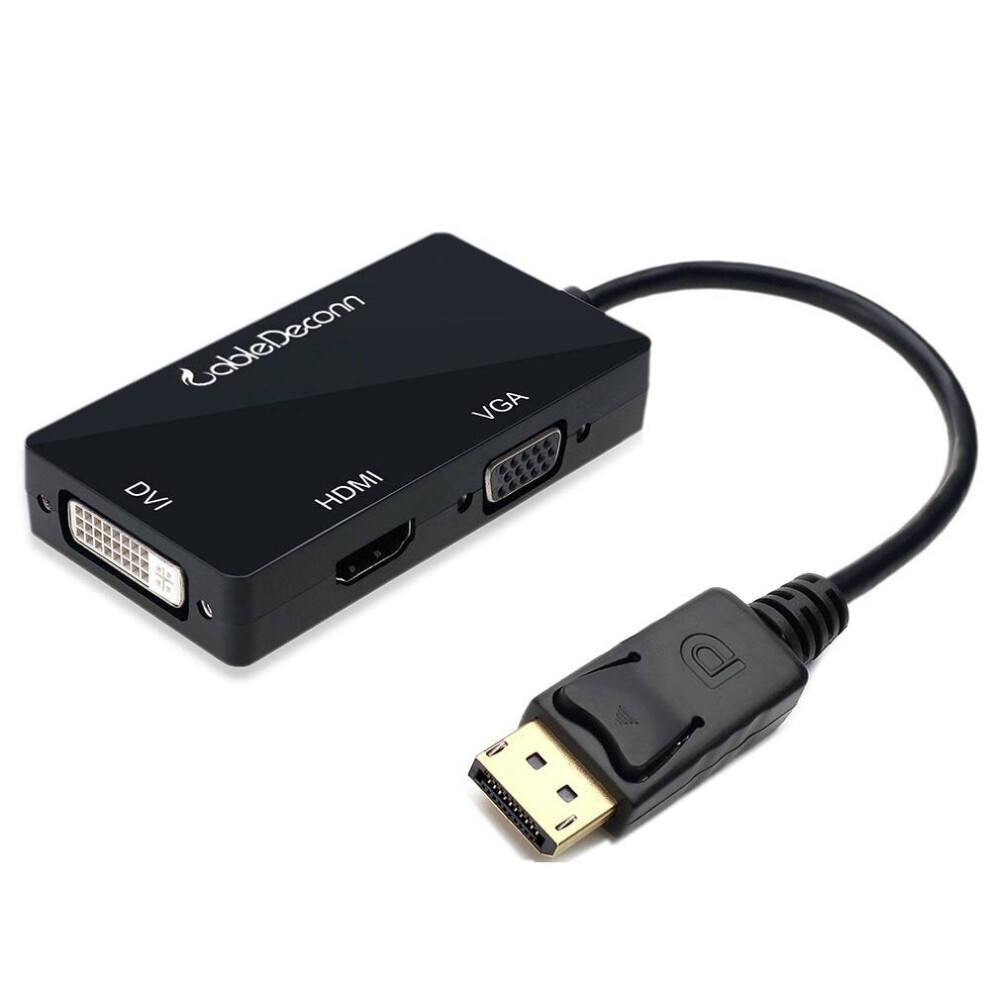 DP To VGA / HDMI / DVI Converter 3 In 1 Adapter Network Cable Converter For PC Notebook TV Projector