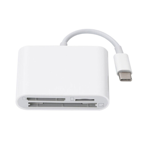 Multifunctional 3-IN-1 USB-C to SD/ TF/ CF Memory Card Reader for iMac/ for iPad/ Macbook 1