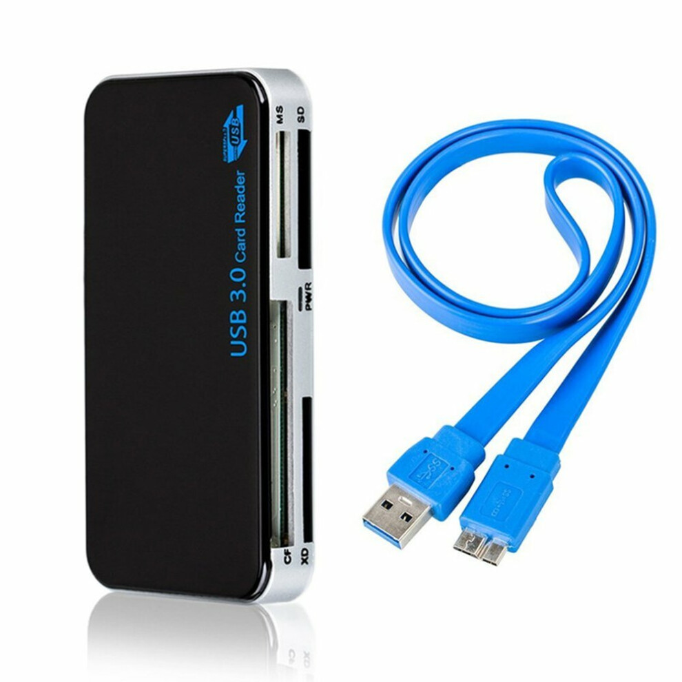 6-In-1 Multifunction Aluminium Alloy Card Reader USB 3.0 5Gbps High-speed TMS CF M2 SD SM XD T-Flash OTG Hub Adapter For Smart Phone Laptop