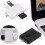 (White) Type-c Dual USB 2.0 Micro USB OTG Desktop Holder Memory Card TF Card Reader for Mobile Phone 2