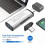 (Silver) Type-C Card Reader TF SD Memory Card Reader High Speed USB3.0 OTG 9