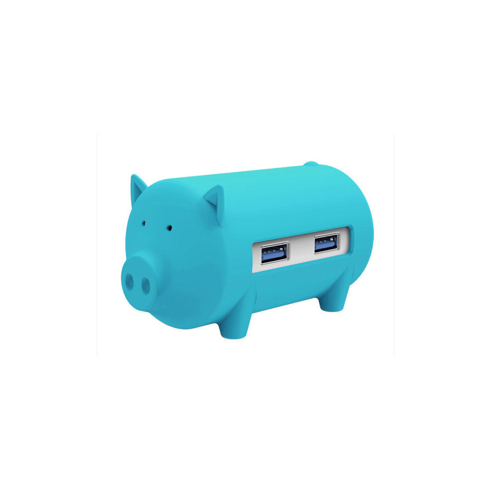 (Blue) Little Pig High Speed Usb 3.0 Otg Hub Adapter Sd Tf Card Reader For Macbook Laptop Blue 5284966039839