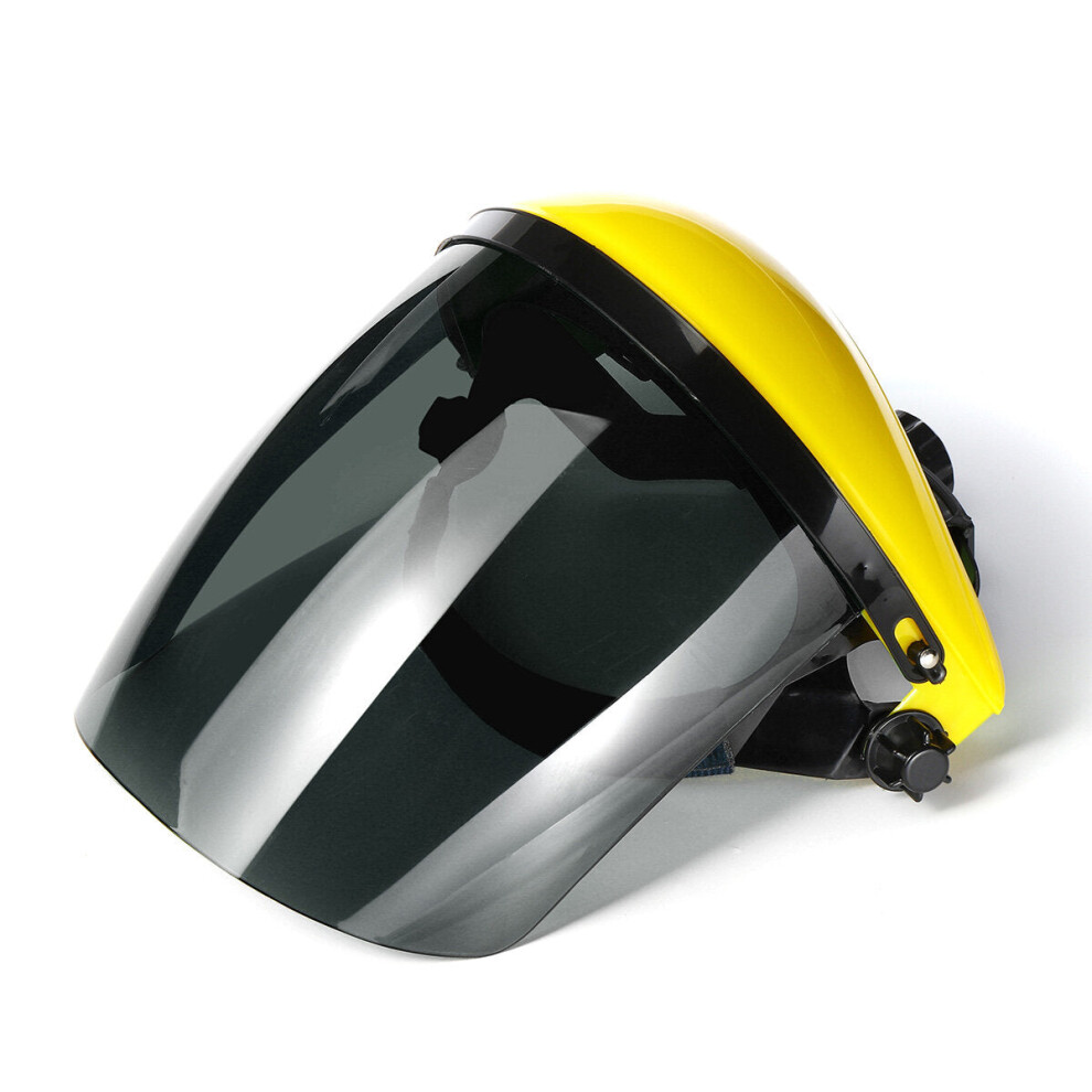 (Light Grey) Welding Mask Clear Face Shield Screen Mask Visors Eye Face Protection Scratch Resistant Lens