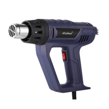 (EU Plug) Hot Air Heater 2000W 50-650 Adjustable Temperature for Crafts Shrinking PVC Stripping Paint with 4 Nozzles