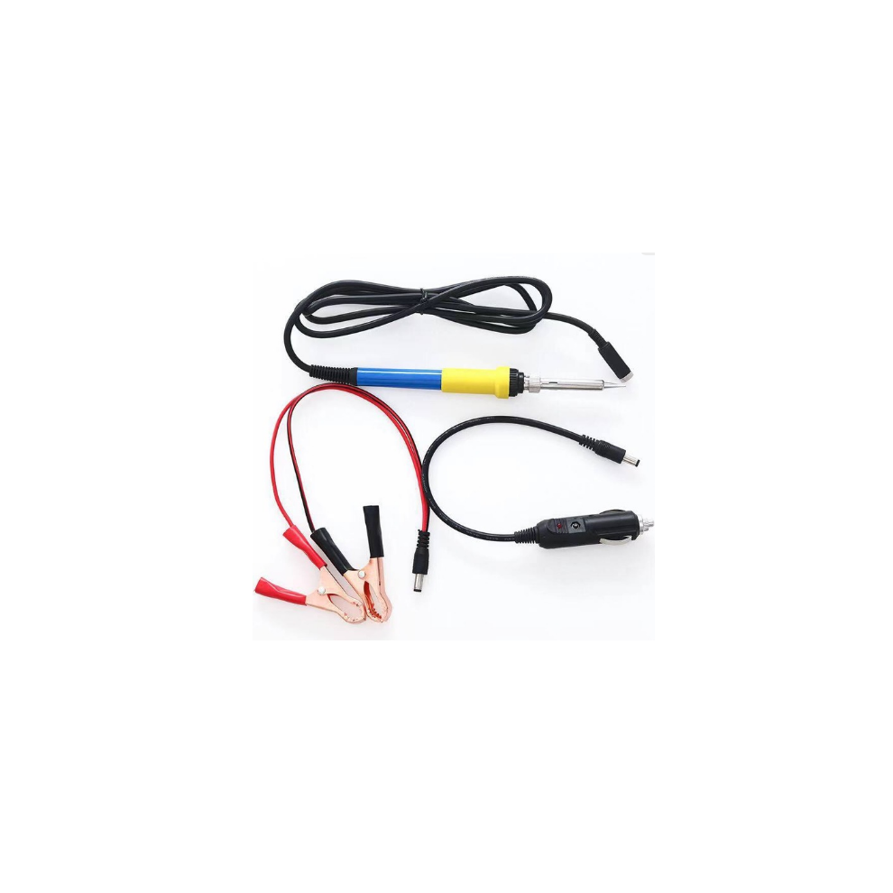 (1.5m silicone wire set) DC 12V Portable Low Voltage Iron Soldering Iron Car Battery 60W Welding Repair Tools Easy To Operation