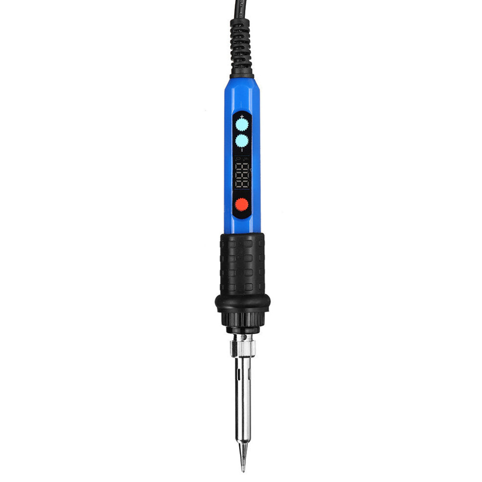 (Blue, Eu Plug) 60W Electric Digital Soldering Iron Station 220V 110V Temperature Adjustable Welding Soldering Tools 9495687804798