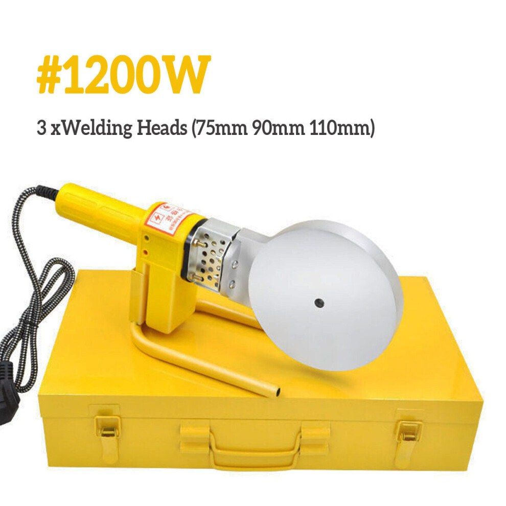 (#110 1200W) Full Auto Electric Heating Pipe Welding Tool Machine Weld For Pb Ppr Pe Pp Tube 9495687807386