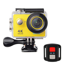 (Yellow) Sport Camera Action 4K Ultra HD 2.4G Remote WiFi 170 Degree Wide Angle