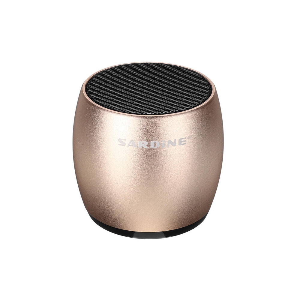 (Gold) 3W 400mAh Waterproof Wireless Stereo Twins Bluetooth Speaker with USB Charging Dock for Car Home