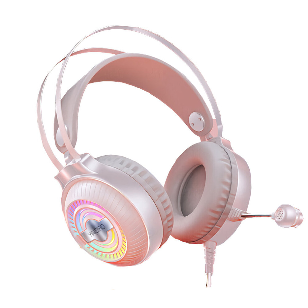 (White) Game Headphone 3.5Mm Wired Bass Rgb Gaming Headset Stereo Sound Headset With Mic For Computer Laptop Pc Gamer White 6112212798546