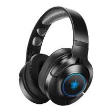 (Blue) Pink Colorful Cat Ear Bluetooth Headphone with Mic Rainbow Light Hi-Fi Sound Folding Audio/TF/USB Connection