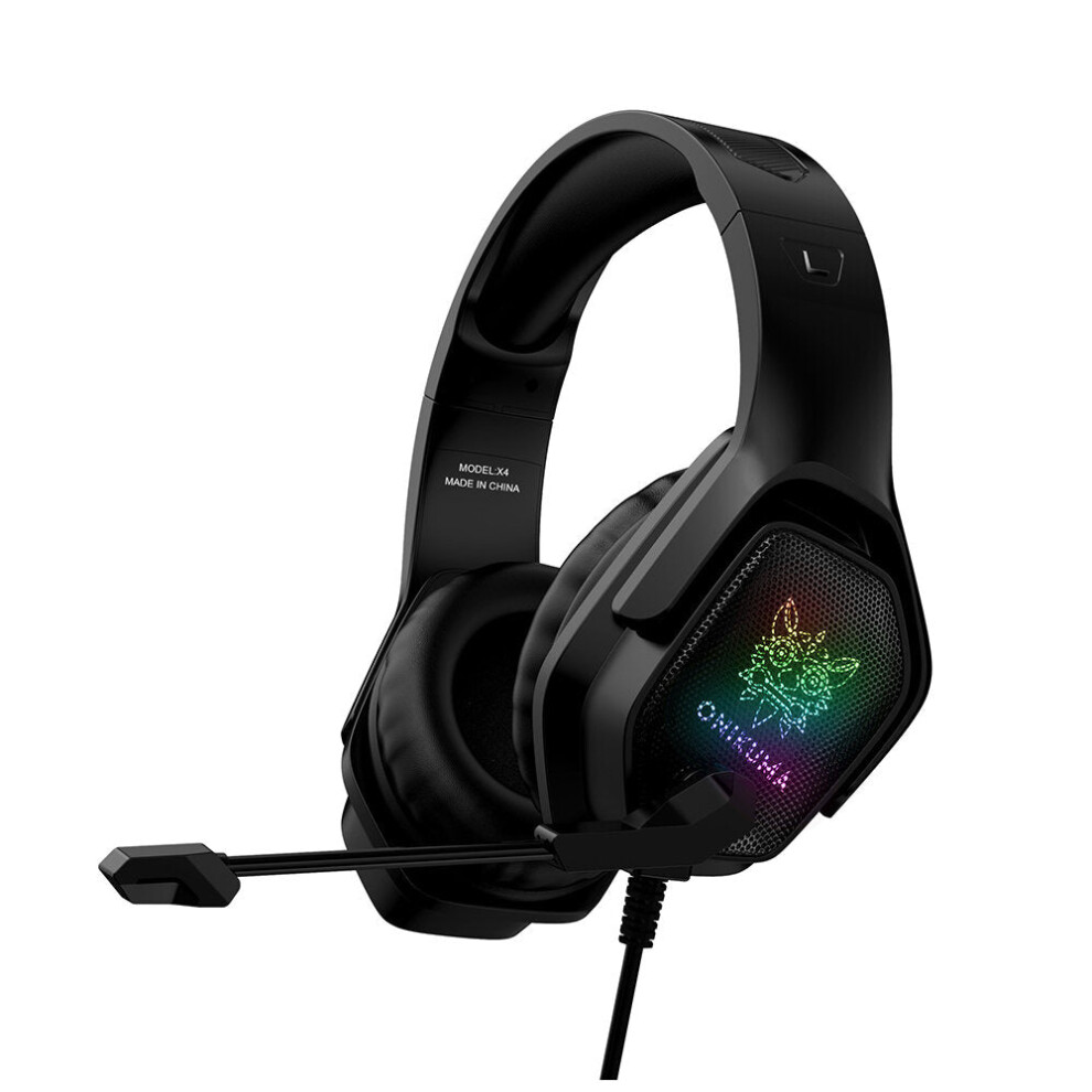 Gaming Headset 40mm Drive Unit LED Light Noise Reduction Microphone 360 Adjustable Mic Headphone for Xbox for PS4 PC Phone