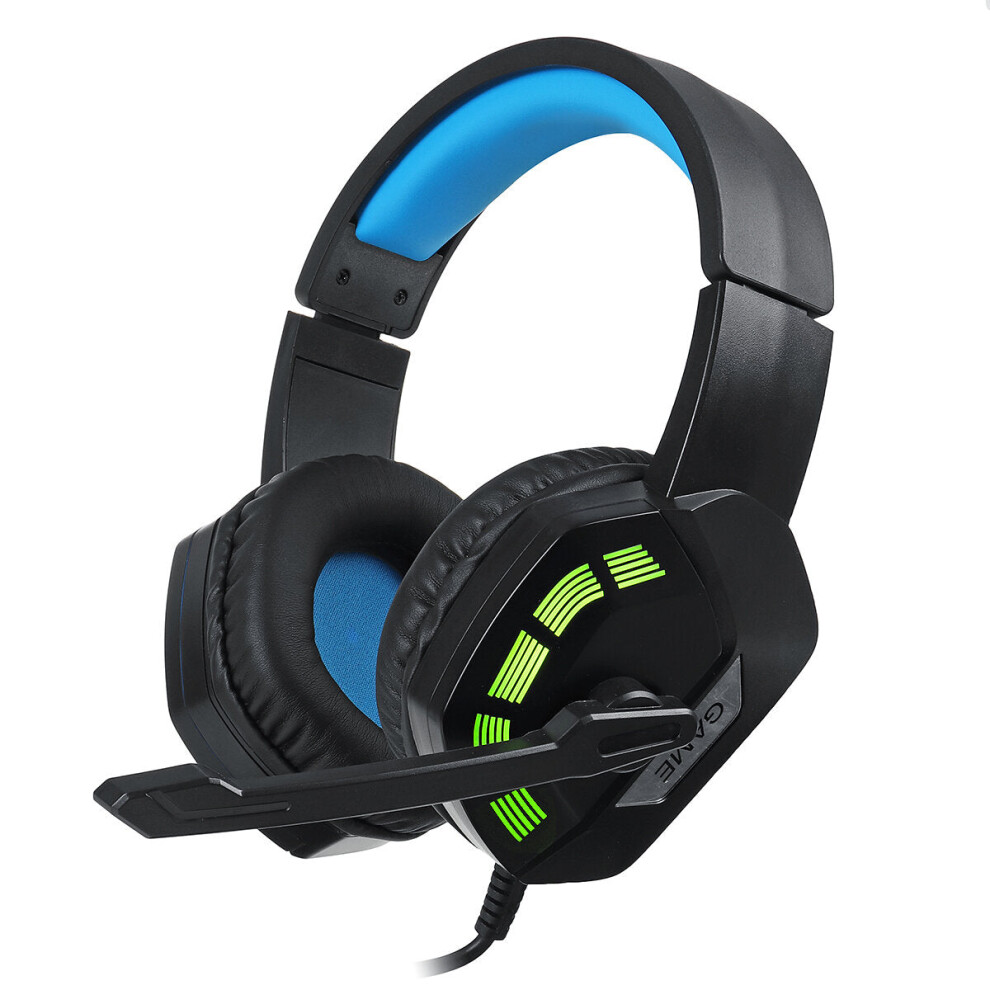 (, Usb) Gaming Headset Surround Sound Music Earphones Usb 7.1 & 3.5Mm Wired Rgb Backlight Game Headphones With Mic Blue 6112212800492