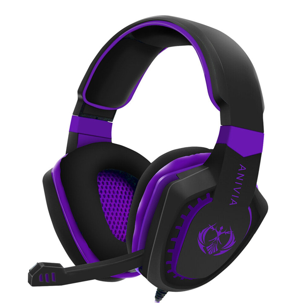 (Purple) Gaming Headset 3.5Mm Audio Interface Omnidirectional Flexible Microphone For Ps4 Xbox S/X Laptop Pc Purple 6112212802403