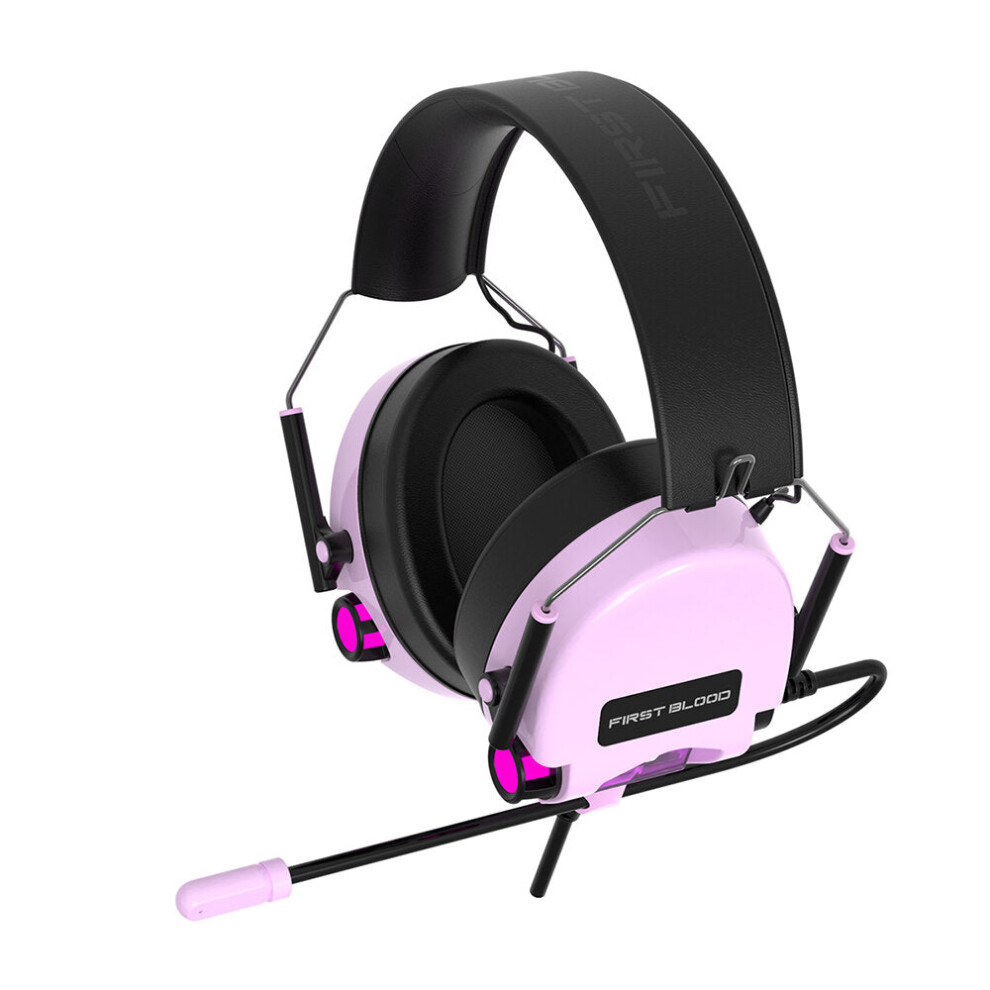 (Purple) Gaming Headset Foldable Headphone with Virtual 7.1 One-way Noise Reduction Microphone Colorful Light for PC Laptop