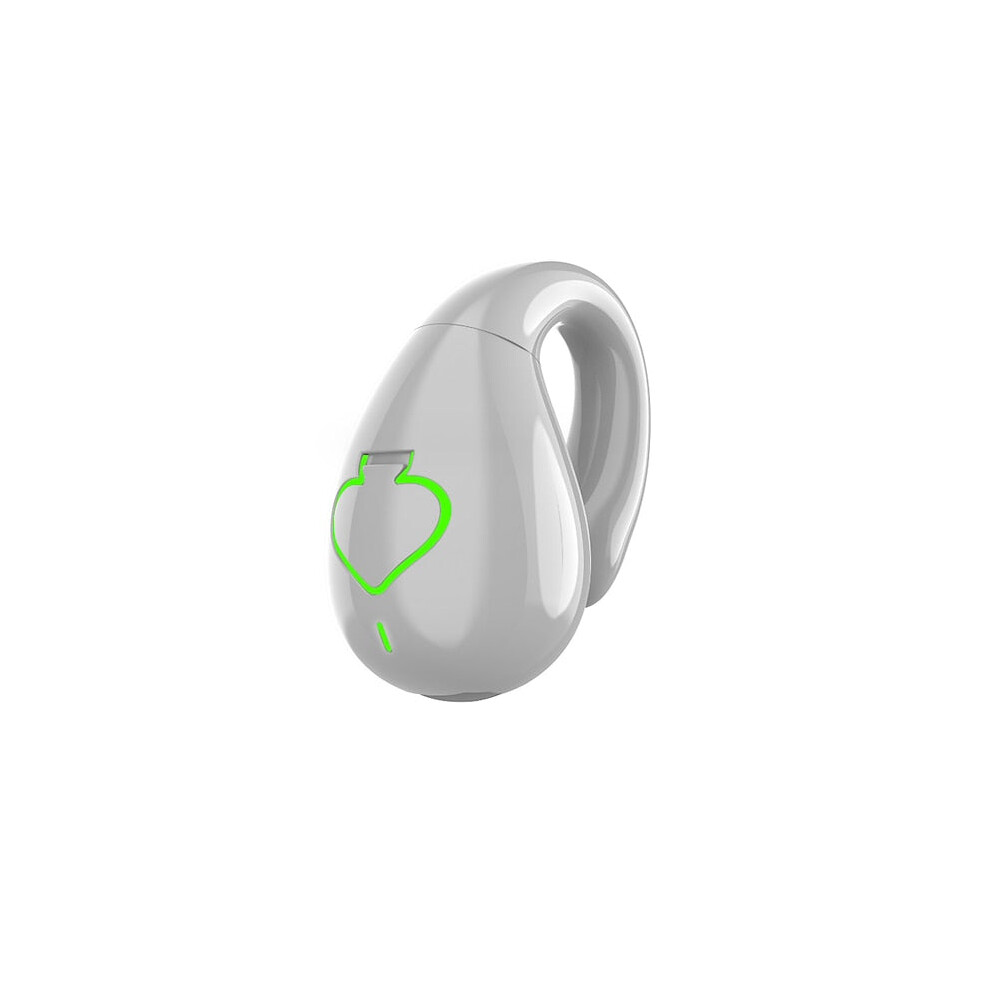 (White) Earless Air Conduction Wireless Sports Earphones With Long Range Comfortable To Wear Running And Fitness Mobile Phone Universal