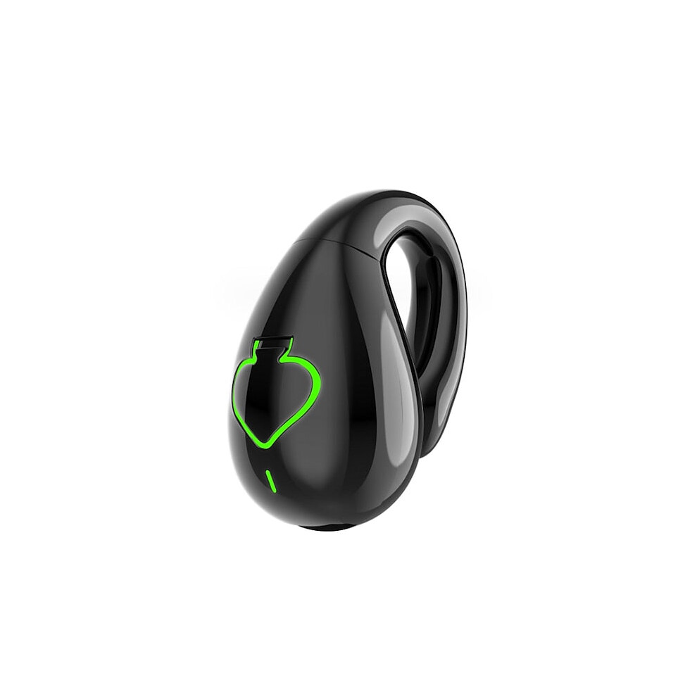 (Black) Earless Air Conduction Wireless Sports Earphones With Long Range Comfortable To Wear Running And Fitness Mobile Phone Universal