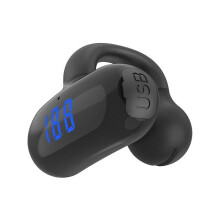 (Black) Ear-Clip Bluetooth Single Ear Headphones Bone Conduction Earphone Wireless Earbuds HiFi Music Surround Stereo Bass Sports Gaming Headset with Mic