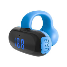 (Blue) Ear-Clip Bluetooth Single Ear Headphones Bone Conduction Earphone Wireless Earbuds HiFi Music Surround Stereo Bass Sports Gaming Headset with Mic