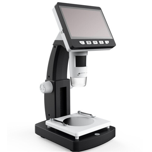 1000X 4.3 inches HD 1080P Portable Desktop LCD Digital Microscope Support 10 Languages 8 Adjustable High Brightness LED 2