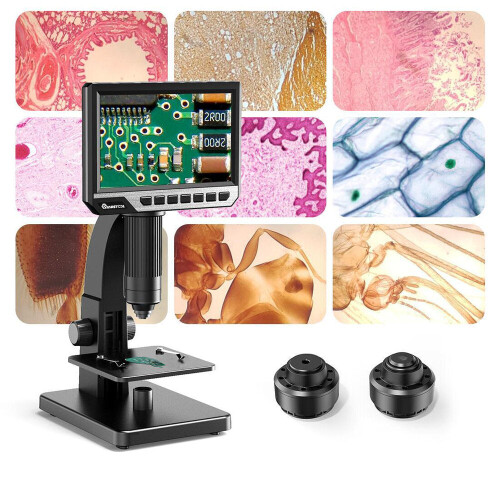 2000X Dual Lens Digital Microscope 7-inch HD IPS Large Screen Multiple Lens
