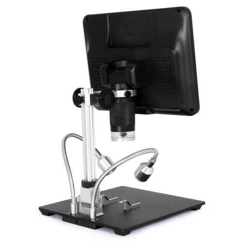 8.5 Inch 5X-1200X Digital Microscope Adjustable 1280*800 LCD Display Microscope 1080P Scope Soldering Tool with Two Fill Lights 2