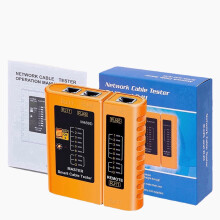 (Orange) Network Cable Tester RJ45 RJ11 RJ12 CAT5 UTP Electric Repair Tool