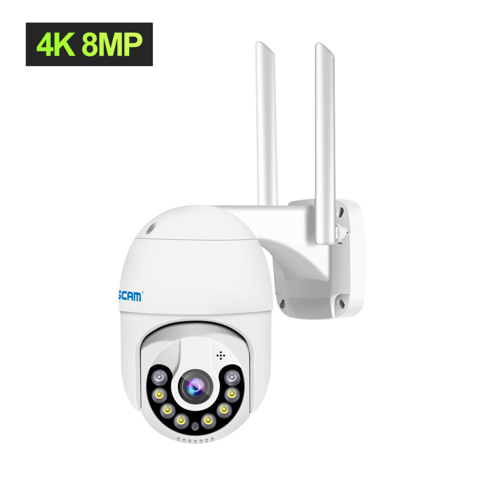 (Au Plug) 8Mp Pan/Tilt Ai Humanoid Detection Auto Tracking Cloud Storage Waterproof Wifi Ip Camera Two Way Audio Night Vision Icsee App 8727971643518