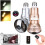 (Golden, white) 3.6mm Wireless Mirror Bulb Security Camera DVR WIFI LED Light IP Camera Motion Detection 3