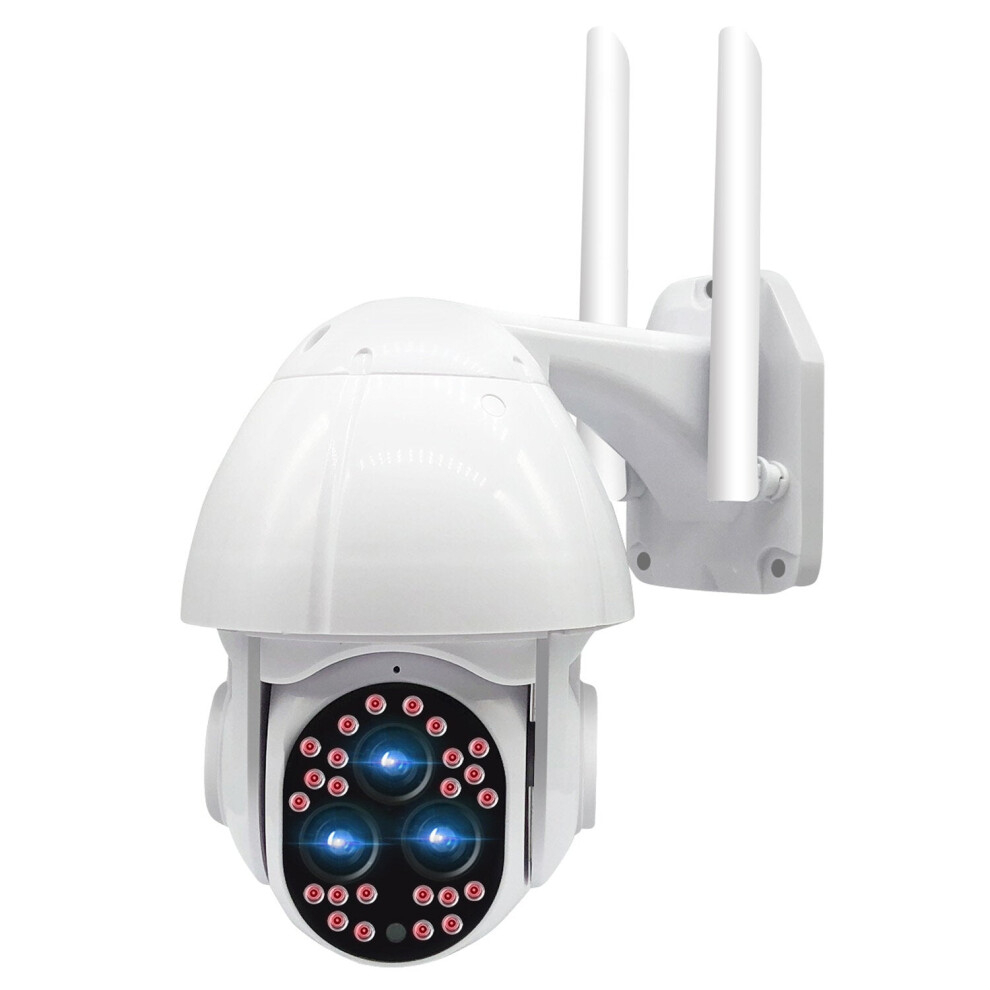Photos - Surveillance Camera GreenZech 24 LED +3HD Lenses Full Color 1080P Camera Night Vight 355 PTZ 4X Zoom Rotation Outdoor Camera Two Way Audio Monitor 