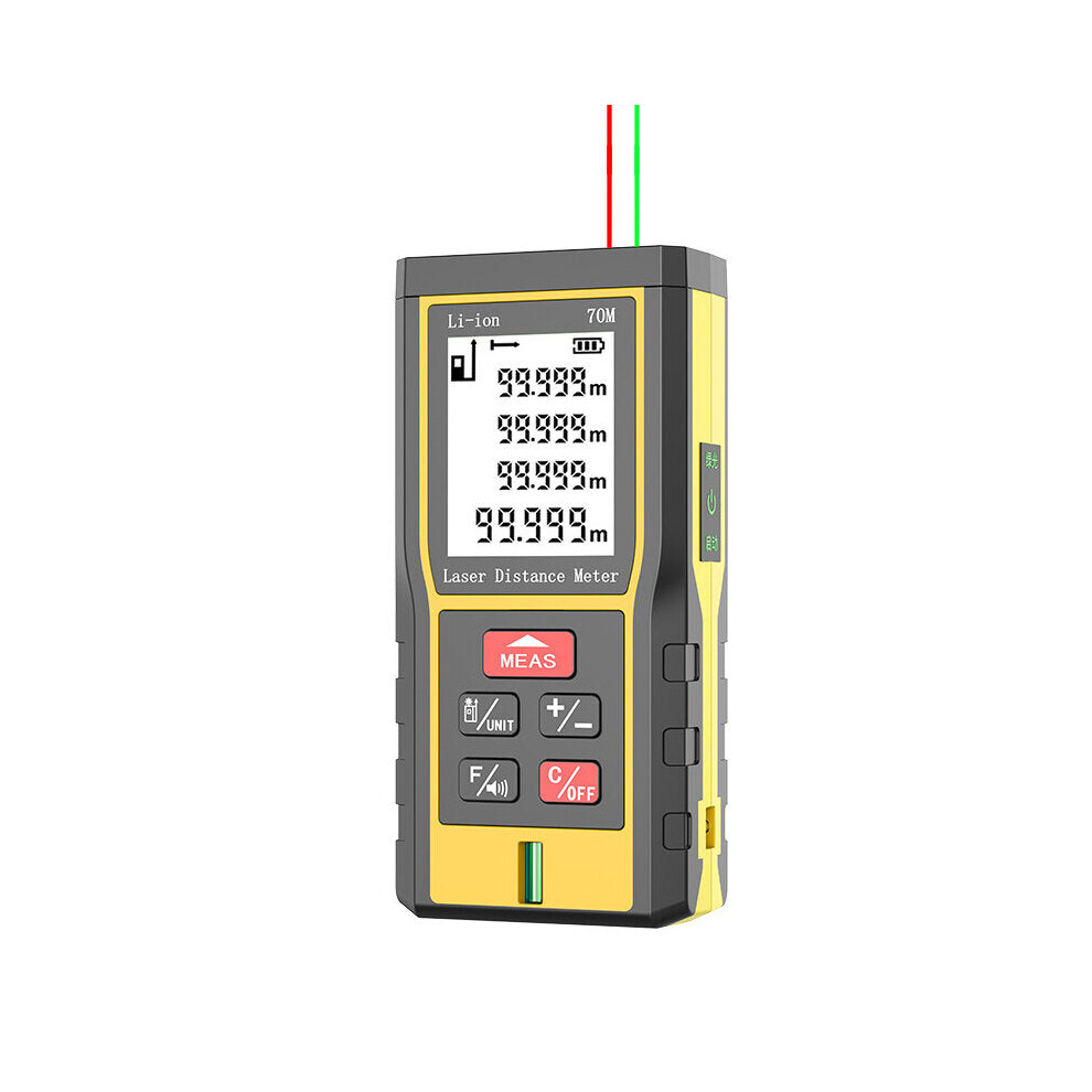 (70M) 50M/70M/100M Outdoor Laser Rangefinder Dual-laser Red/Green Gauge Measuring Ruler Trena Distance Meter Range Finder Laser Ruler