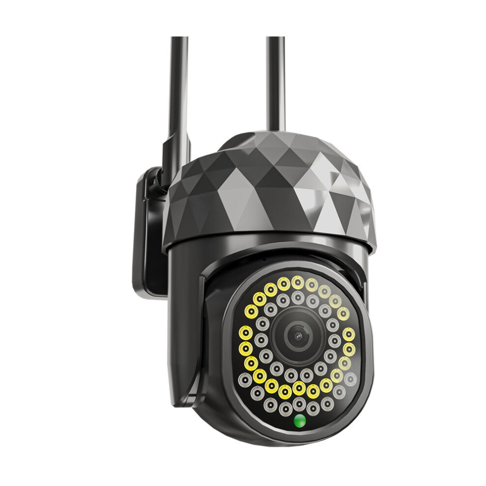 (Black) Hd 2Mp Wifi Ip Camera Waterproof Infrared Full Color Night Vision Security Camera With 46 Lights 8727971641095