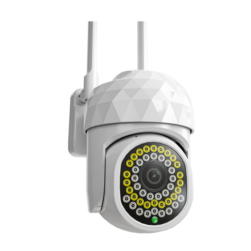 (White) Hd 2Mp Wifi Ip Camera Waterproof Infrared Full Color Night Vision Security Camera With 46 Lights 8727971641101