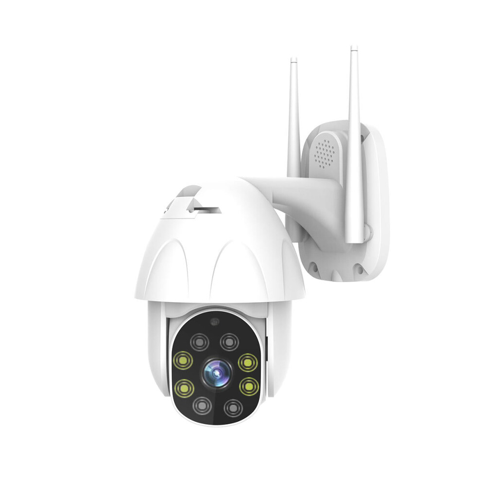 (EU Plug) 8LED WIFI IP Camera 1080P IP66 Waterproof Night Vision Pan Tilt Security IR Cam Two-way Radio Camera