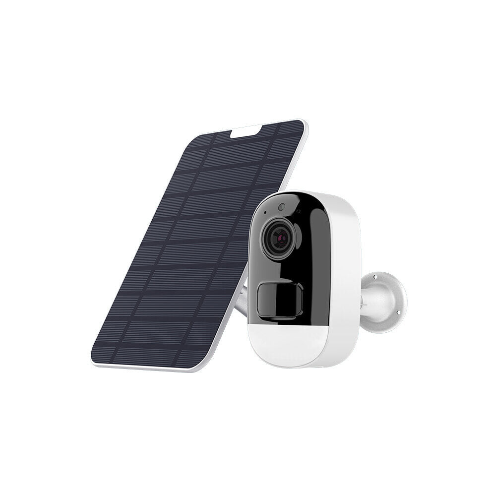 (F1+ solar panel) 3MP Solar Surveillance Camera Low Power Battery Camera Kit with Solar Panel Wireless Monitoring Kit