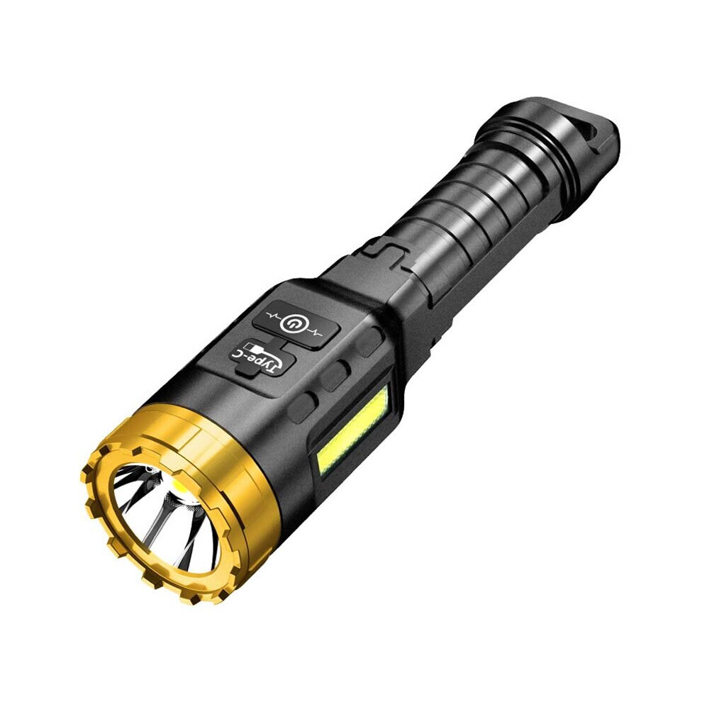 Photos - Flashlight GreenZech LED+COB 500m Long Range Strong ABS Housing  With COB Side Light Type-C USB Rechargeable Portable LED Torch Lamp Po 