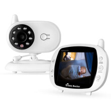 (AU Plug) 3.5 inch Baby Monitor 2.4GHz Video LCD Digital Camera Night Vision Temperature Monitoring Monitors