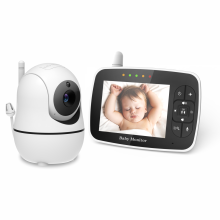 Baby monitor with camera 2.4Ghz 3.5-inch LCD digital screen and night vision camera,Dual-intercom function sound activate