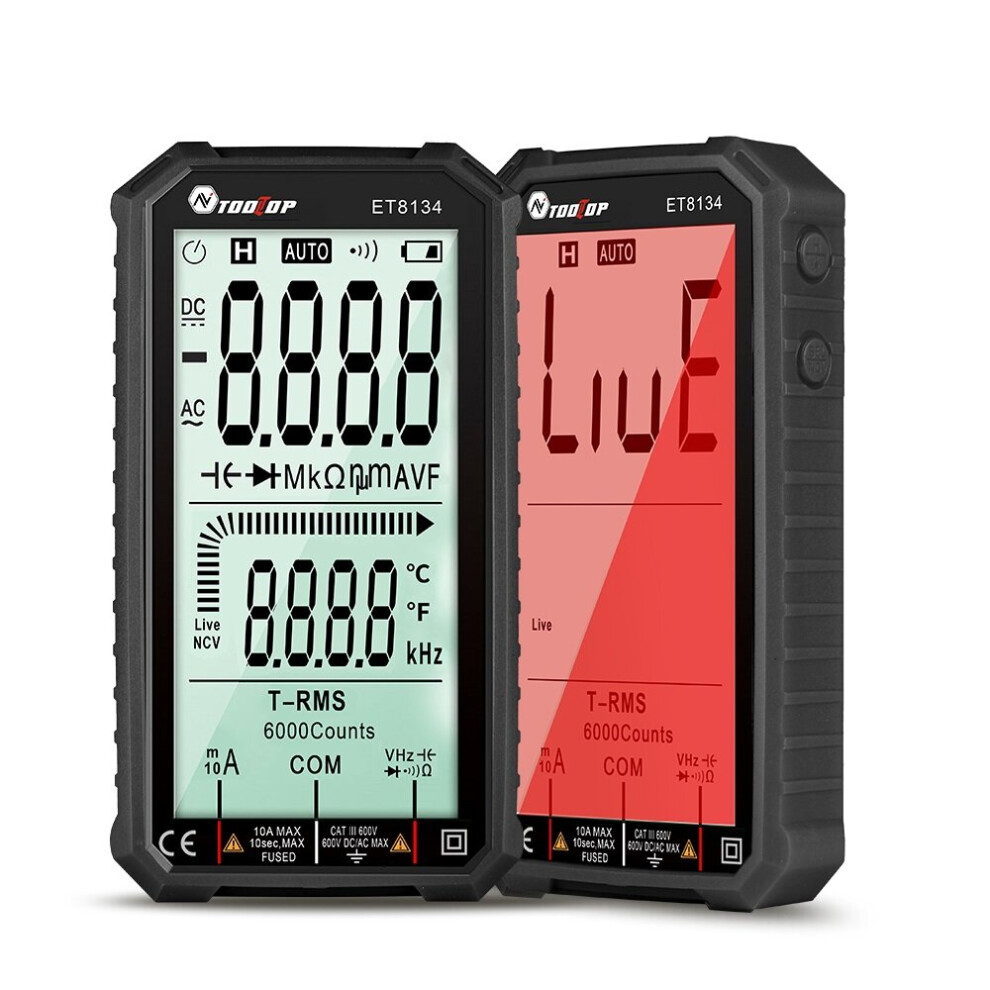 4.7 inch Large LCD Screen Smart True RMS Digital Multimeter Automatic + Manual Measure Resistance Diode Capacitance Temperature Frequency Test