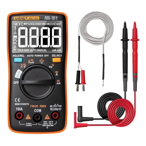 Intelligent Auto Measure True- RMS Digital Multimeter 6000 Counts Resistance Diode Continuity Tester 1
